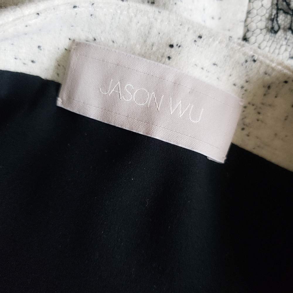 Jason Wu Wool Pencil Skirt with Lace - Picture 4 of 4